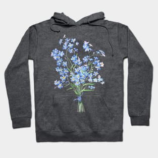 blue forget me not bouquet 2020 Hoodie